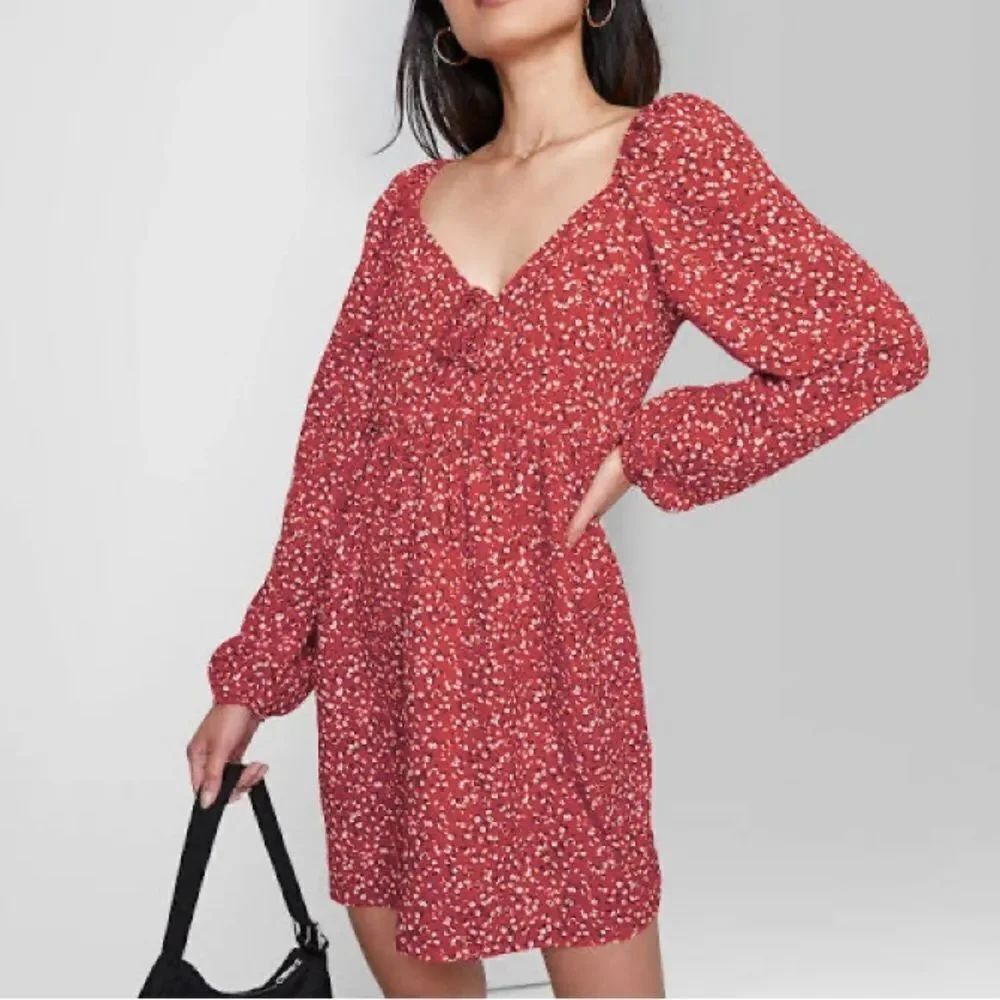 Wild Fable Women’s Size Large Red Long Sleeve Mini Dress